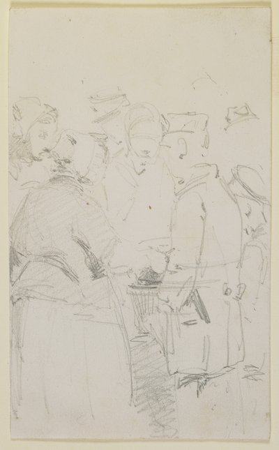 Un gruppo di figure attorno a un braciere, 1858 da James Abbott McNeill Whistler